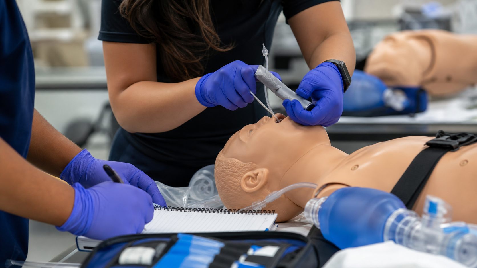 AI-generated medical skills lab image for DHR Health training story