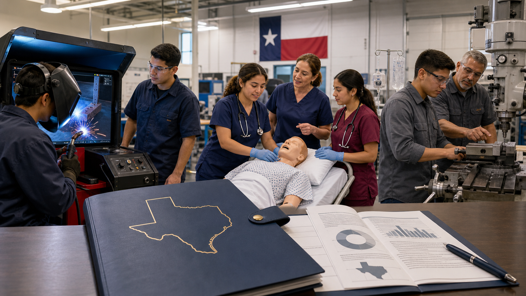 AI-generated image for Texas workforce training grants story